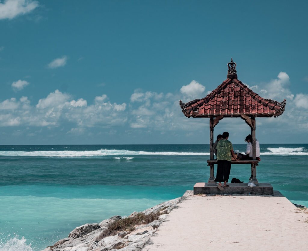 melasti beach blue ocean